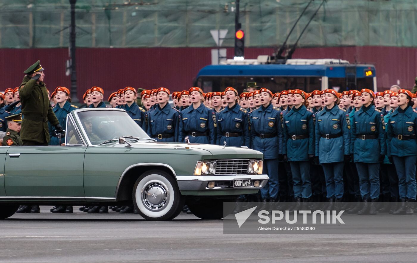 Victory Parade practice in St. Petersburg