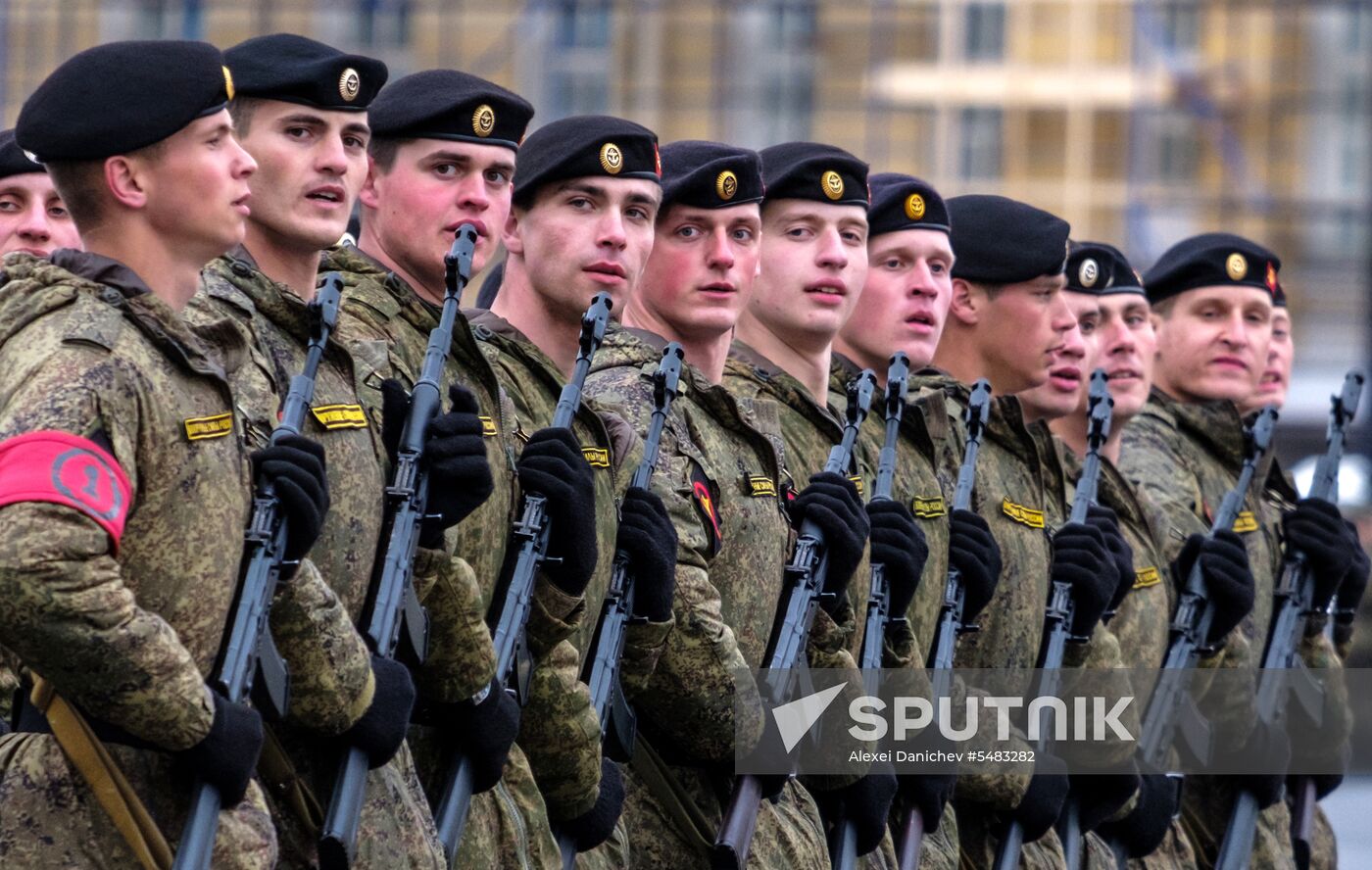 Victory Parade practice in St. Petersburg