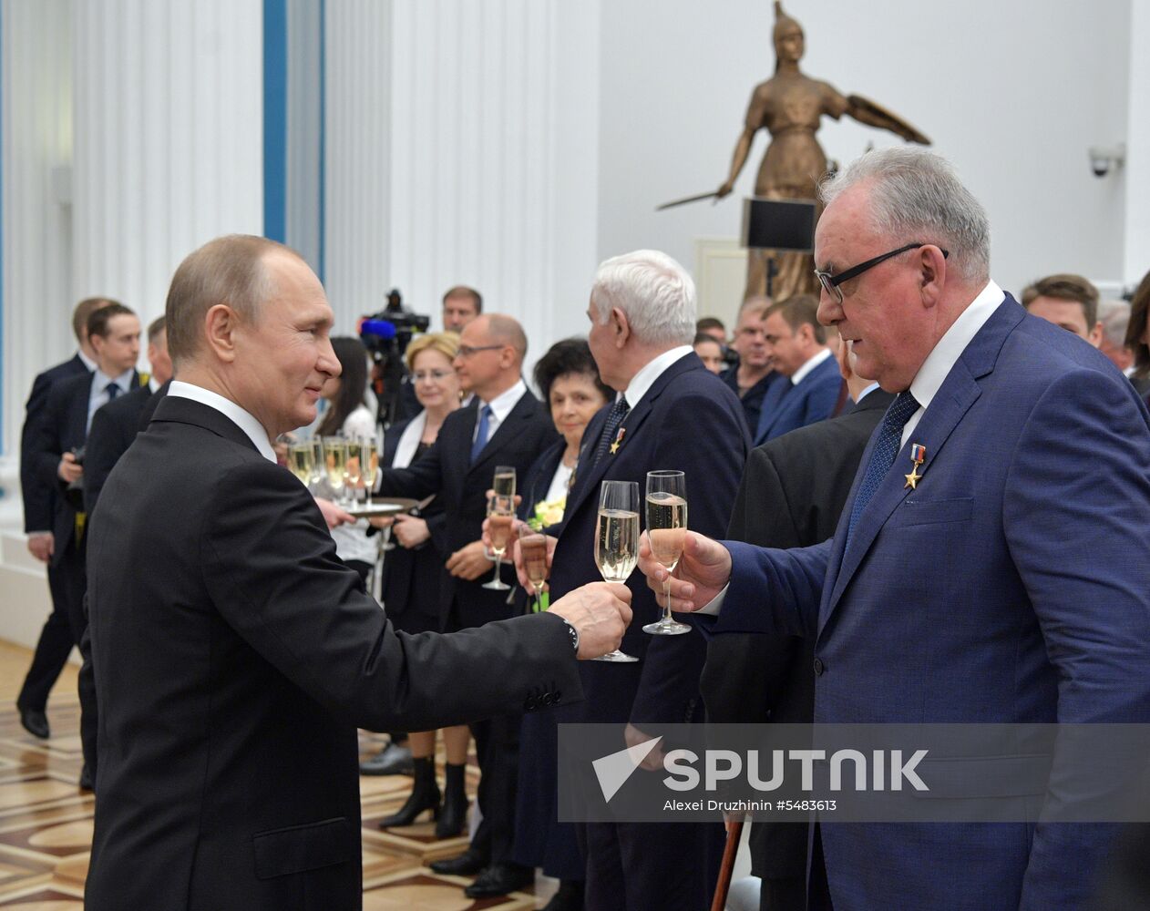 Russian President Vladimir Putin presents Hero of Labor of Russian Federation medals