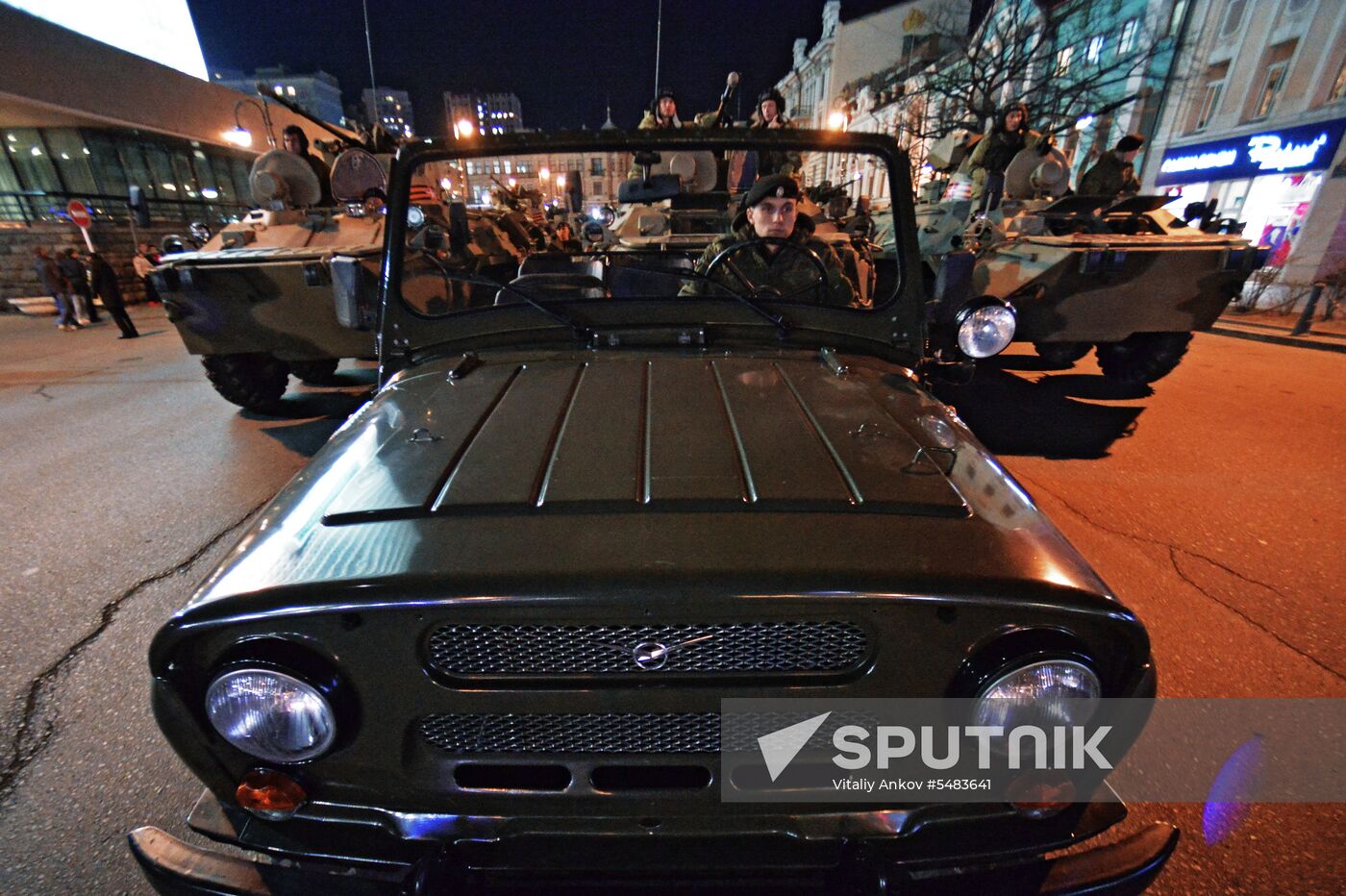 Victory parade rehearsal in Vladivostok