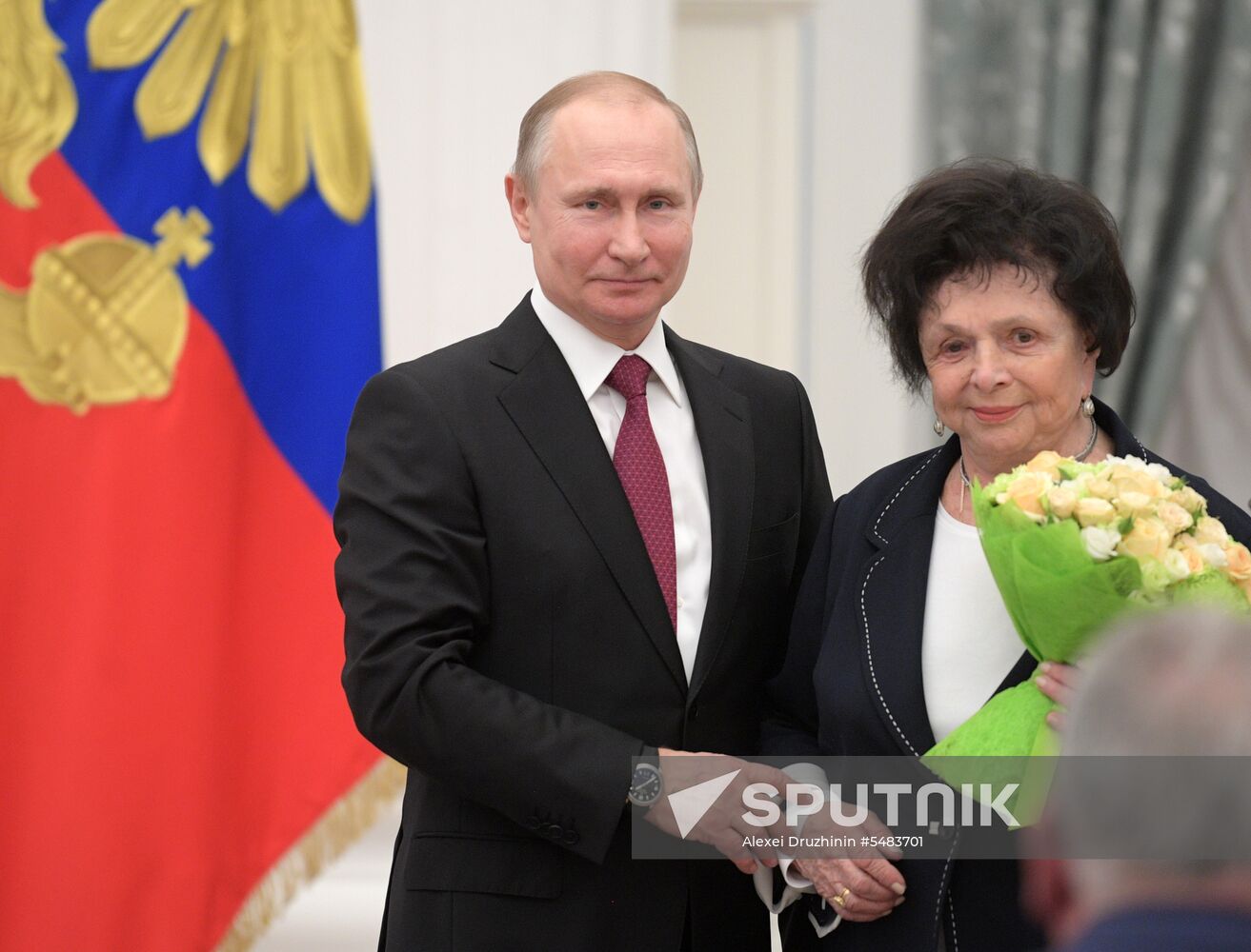 Russian President Vladimir Putin presents Hero of Labor of Russian Federation medals
