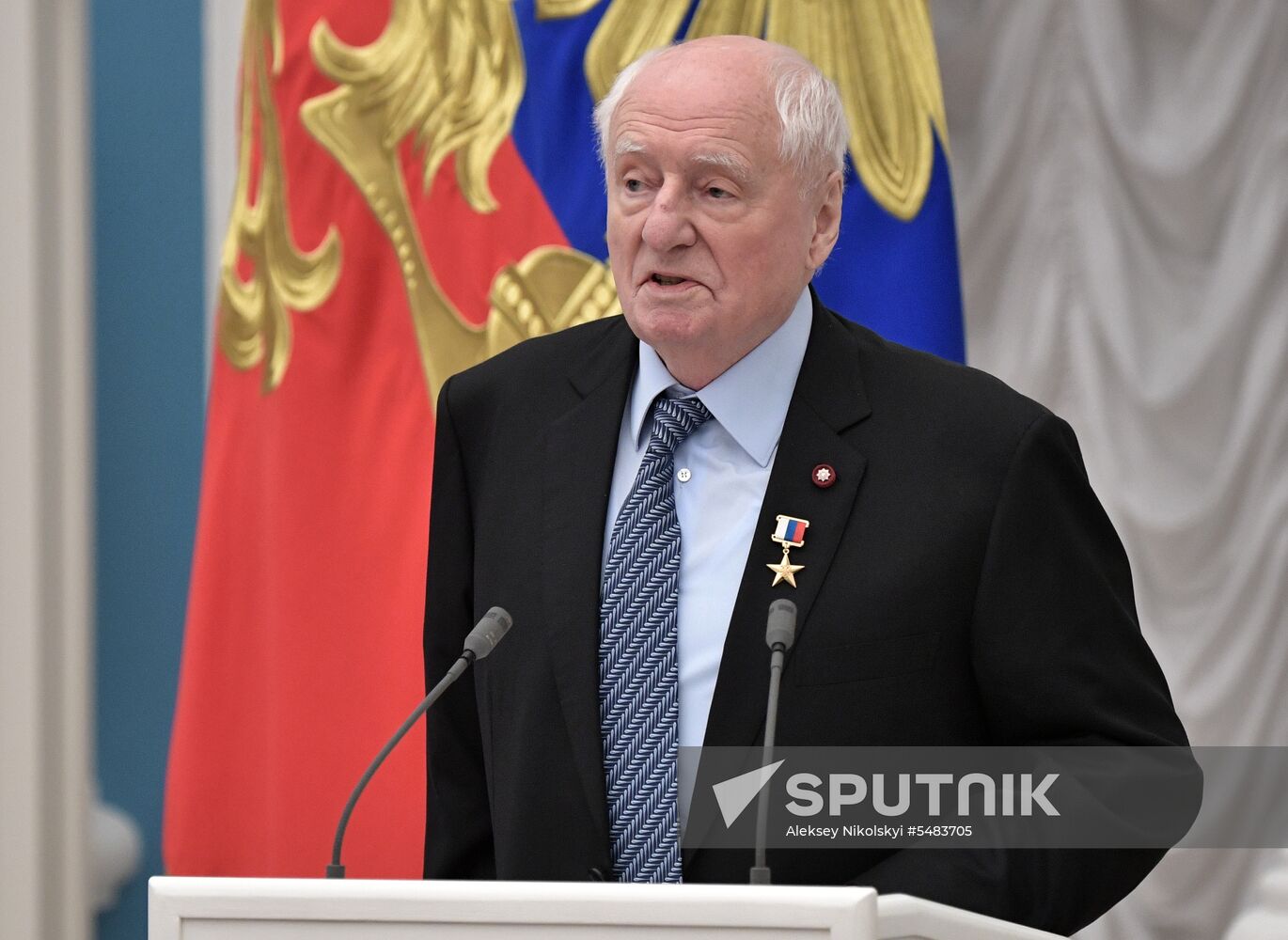 Russian President Vladimir Putin presents Hero of Labor of Russian Federation medals