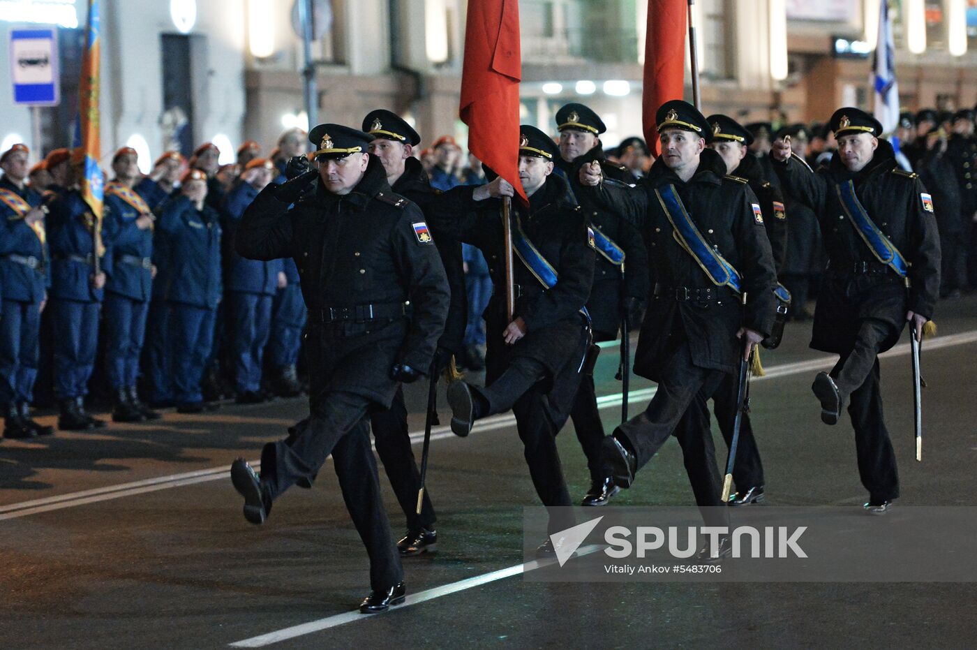 Victory parade rehearsal in Vladivostok