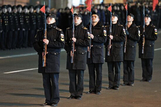 Victory parade rehearsal in Vladivostok