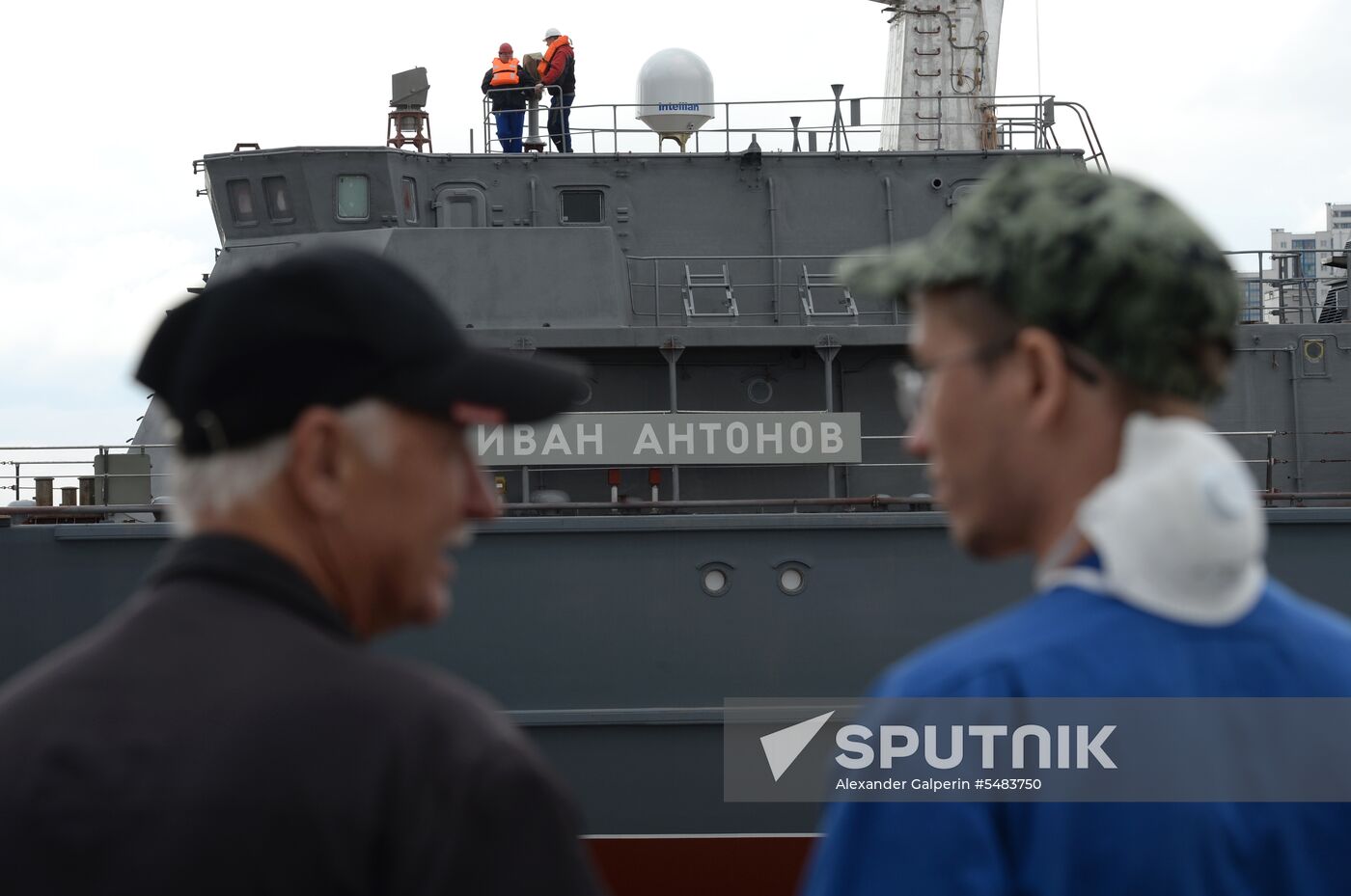 Launching mine countermeasures vessel Ivan Antonov in St. Petersburg