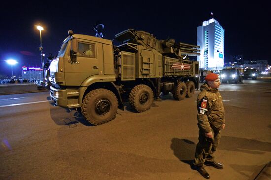 Victory parade rehearsal in Vladivostok