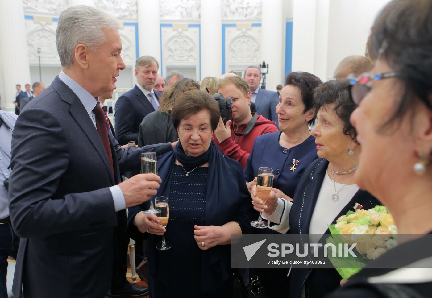 Russian President Vladimir Putin presents Hero of Labor of Russian Federation medals