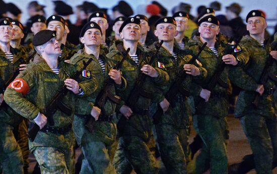 Victory parade rehearsal in Vladivostok