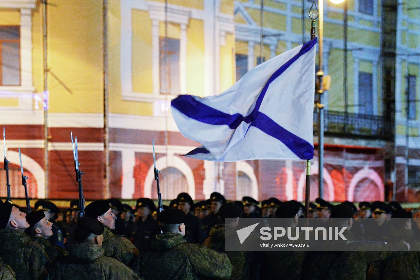 Victory parade rehearsal in Vladivostok