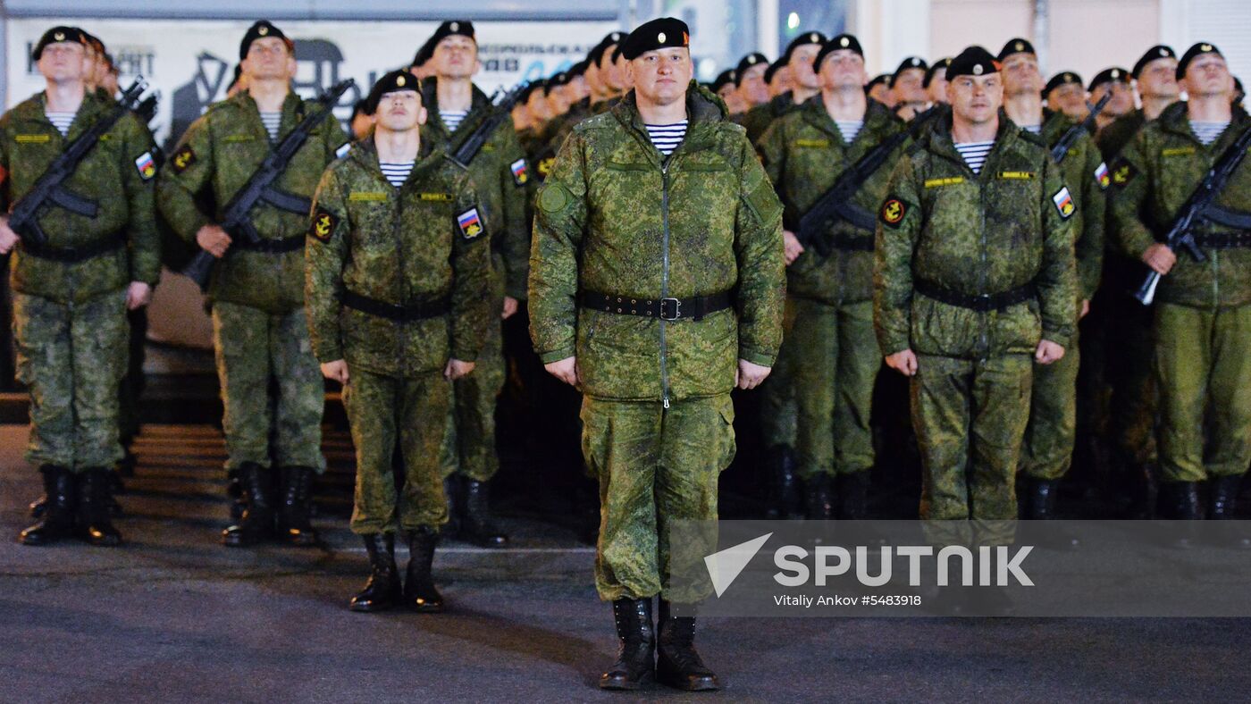 Victory parade rehearsal in Vladivostok