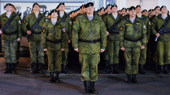 Victory parade rehearsal in Vladivostok