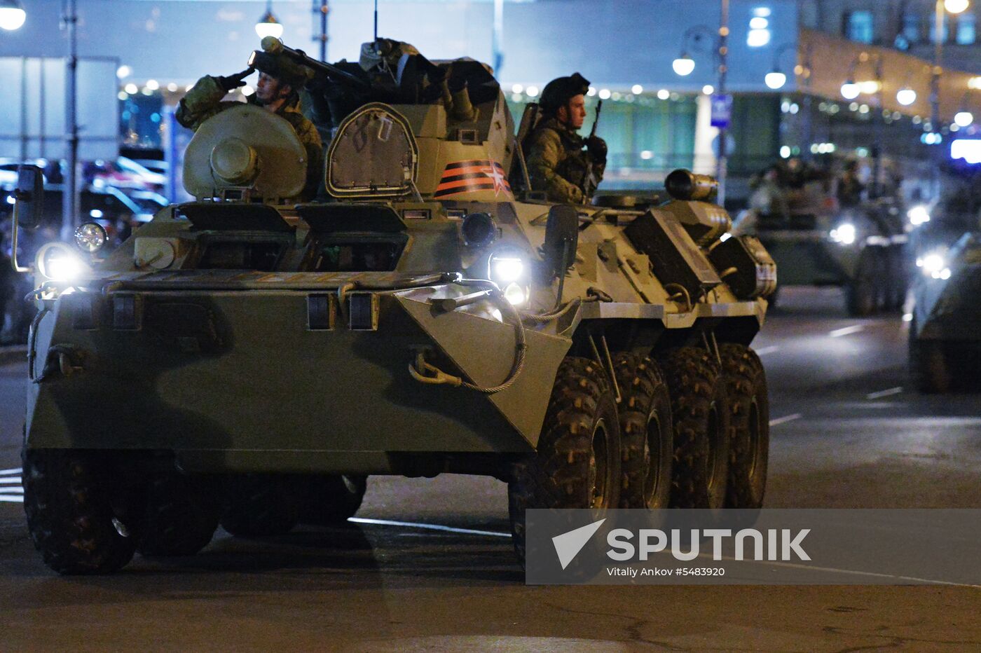 Victory parade rehearsal in Vladivostok