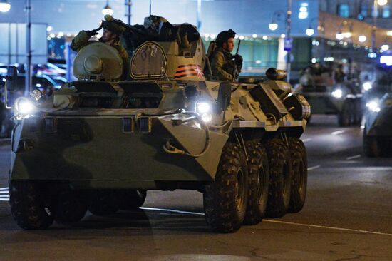 Victory parade rehearsal in Vladivostok