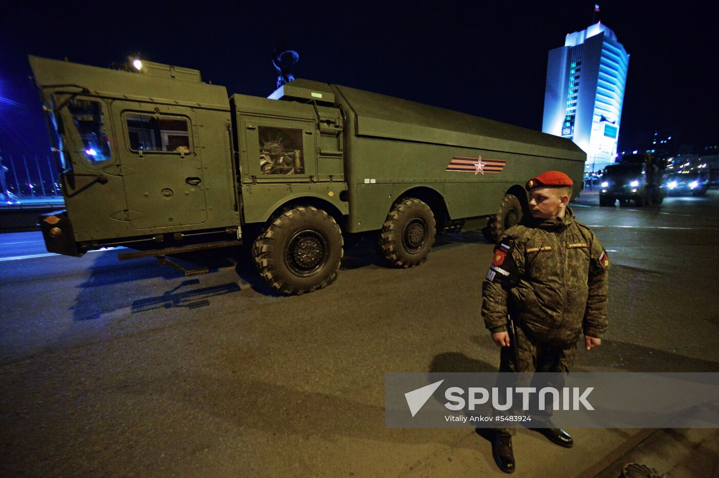 Victory parade rehearsal in Vladivostok