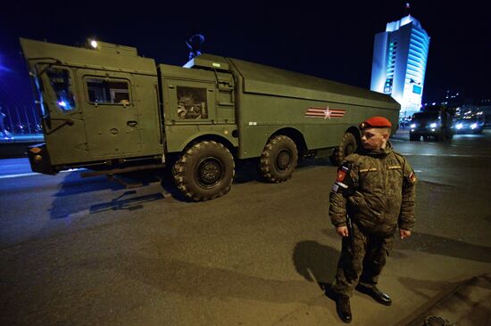Victory parade rehearsal in Vladivostok