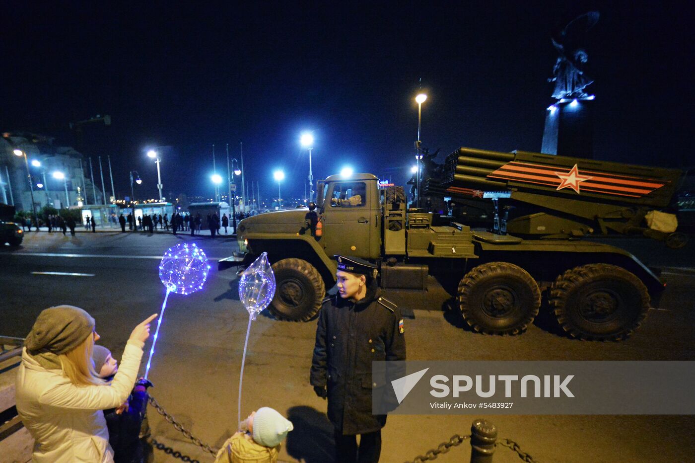 Victory parade rehearsal in Vladivostok