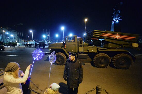 Victory parade rehearsal in Vladivostok