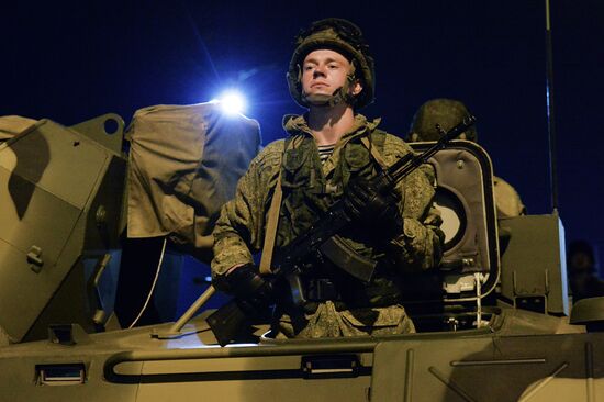 Victory parade rehearsal in Vladivostok