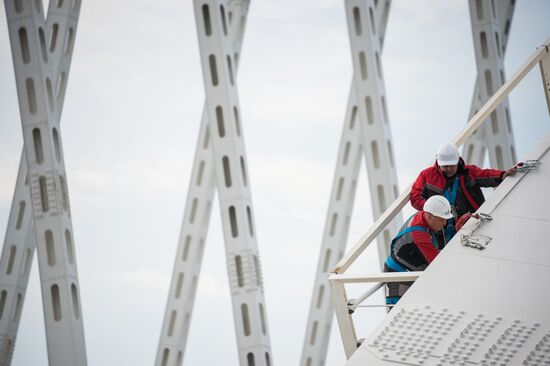 Construction of Kerch Strait (Crimean) Bridge