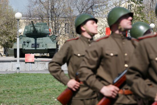 Victory Day parade rehearsal in Volgograd