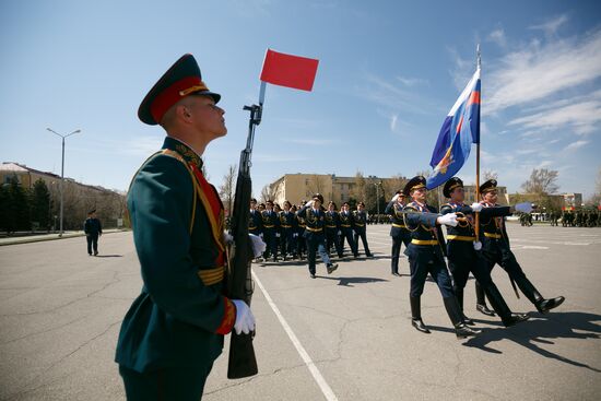 Victory Day parade rehearsal in Volgograd