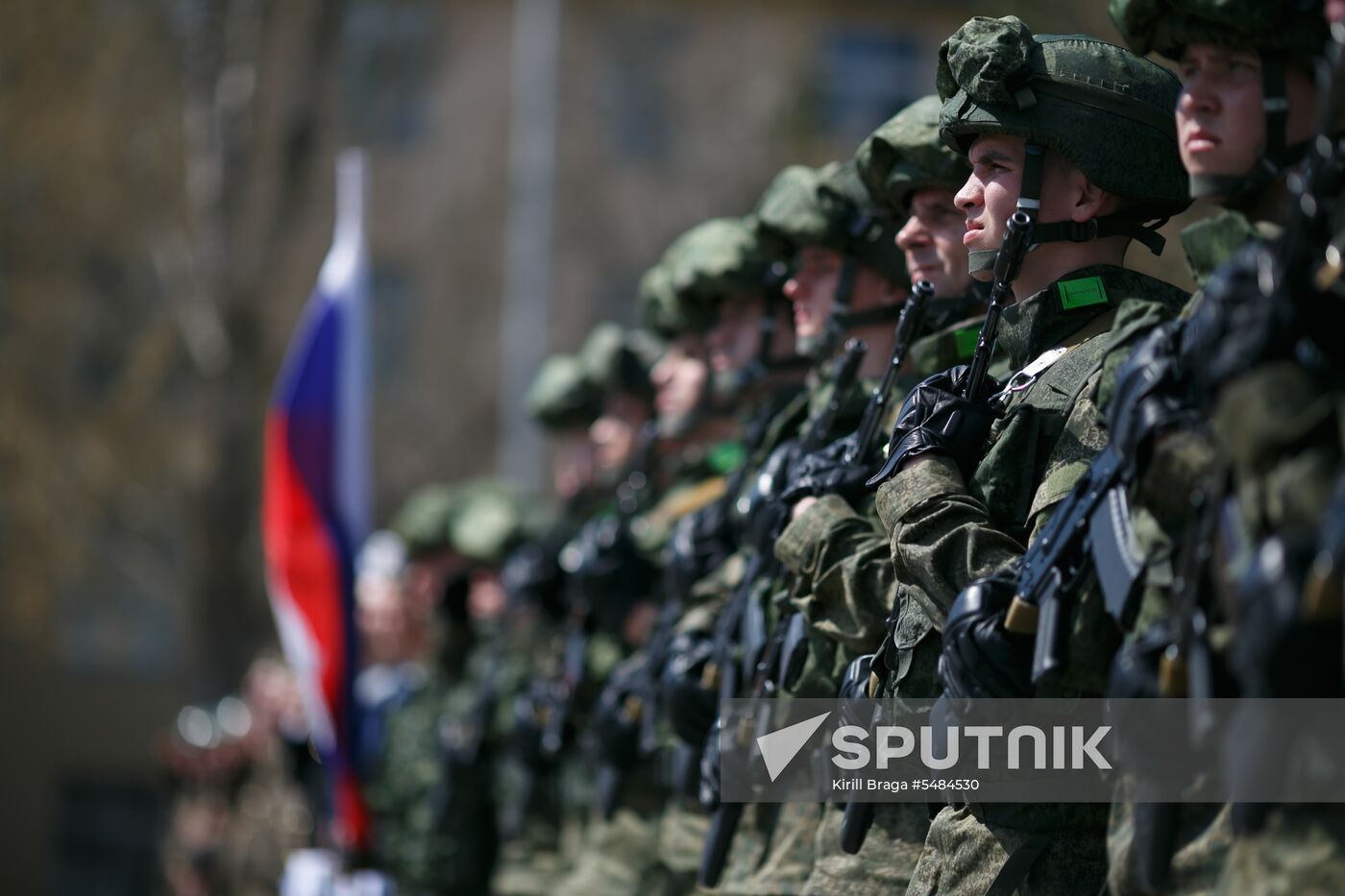 Victory Day parade rehearsal in Volgograd
