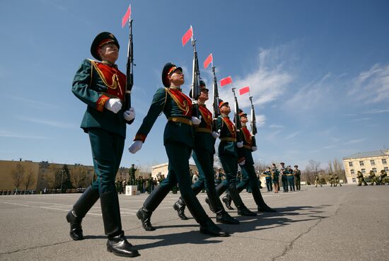 Victory Day parade rehearsal in Volgograd