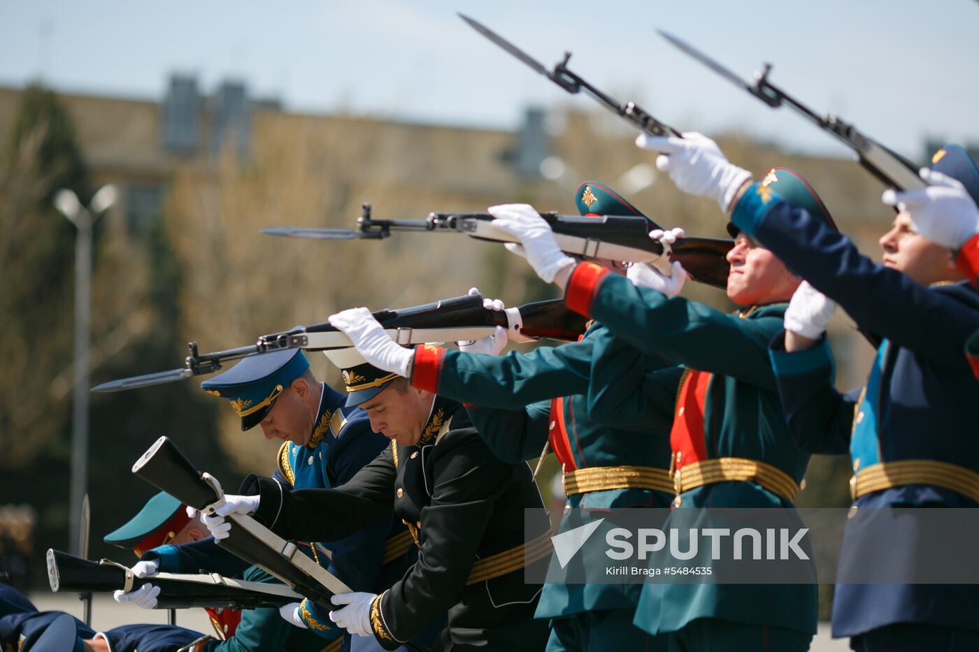 Victory Day parade rehearsal in Volgograd