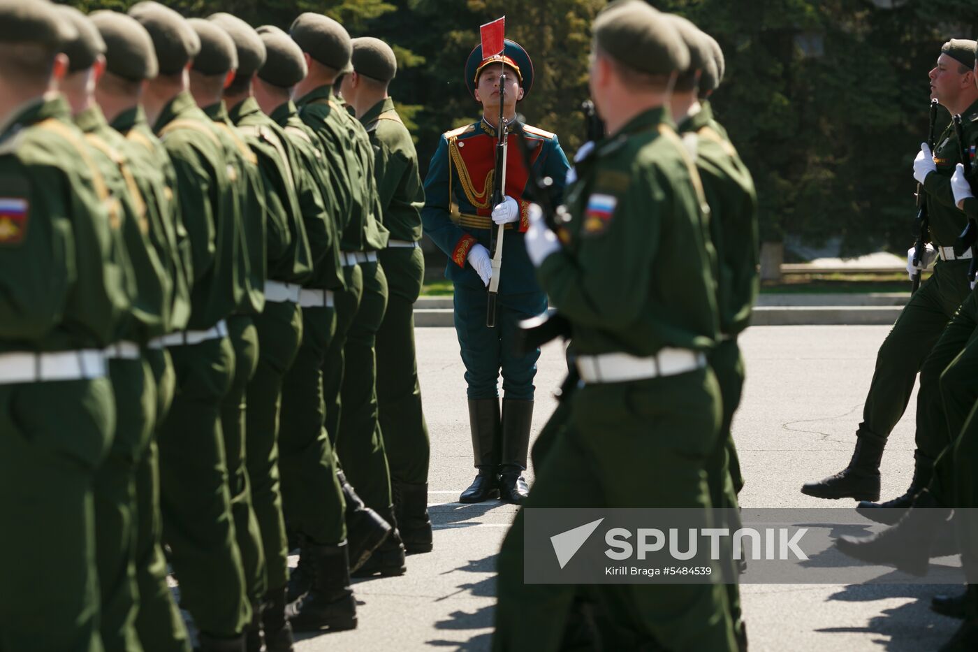 Victory Day parade rehearsal in Volgograd