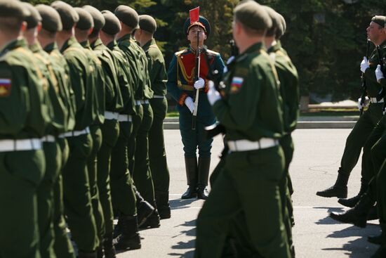 Victory Day parade rehearsal in Volgograd