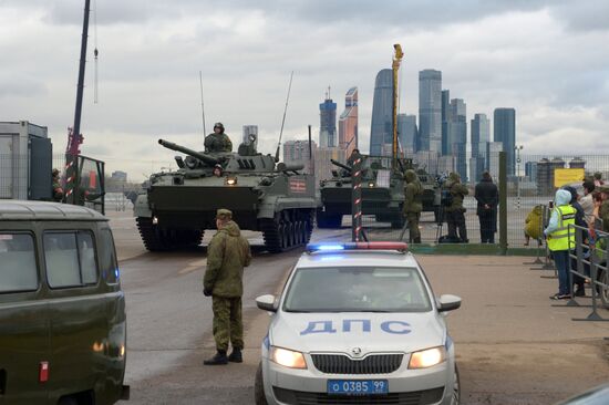 Victory Day parade rehearsal on Red Square