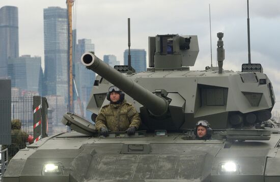 Victory Day parade rehearsal on Red Square