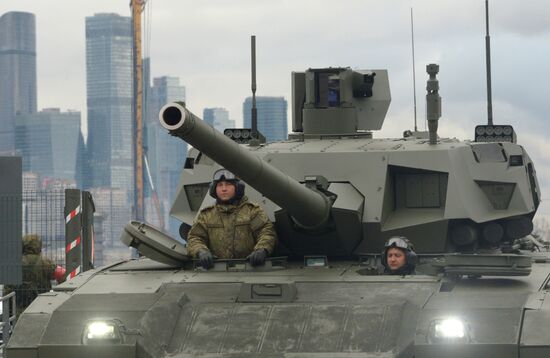 Victory Day parade rehearsal on Red Square