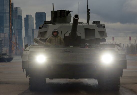 Victory Day parade rehearsal on Red Square