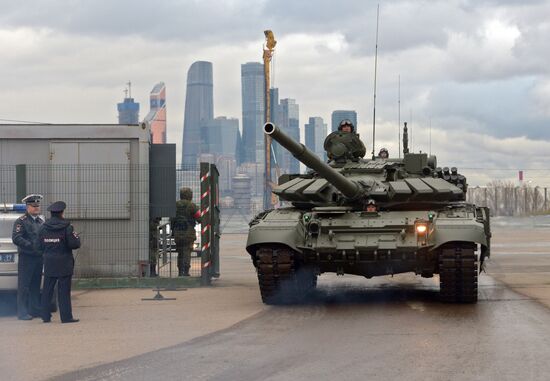 Victory Day parade rehearsal on Red Square