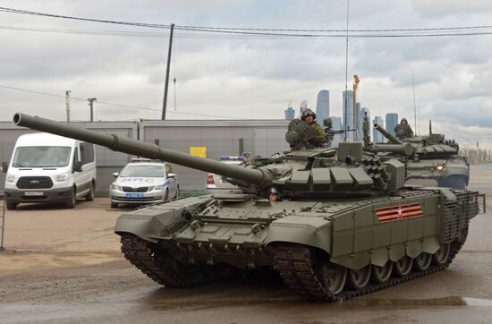 Victory Day parade rehearsal on Red Square