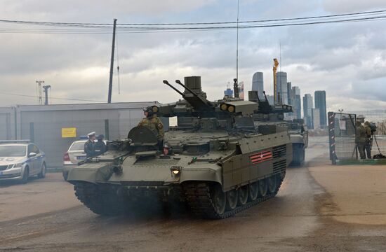 Victory Day parade rehearsal on Red Square