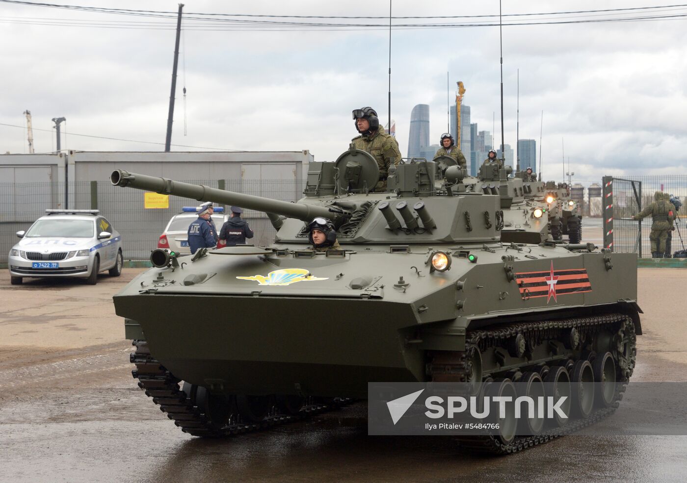 Victory Day parade rehearsal on Red Square