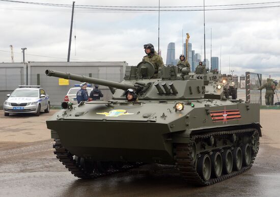 Victory Day parade rehearsal on Red Square