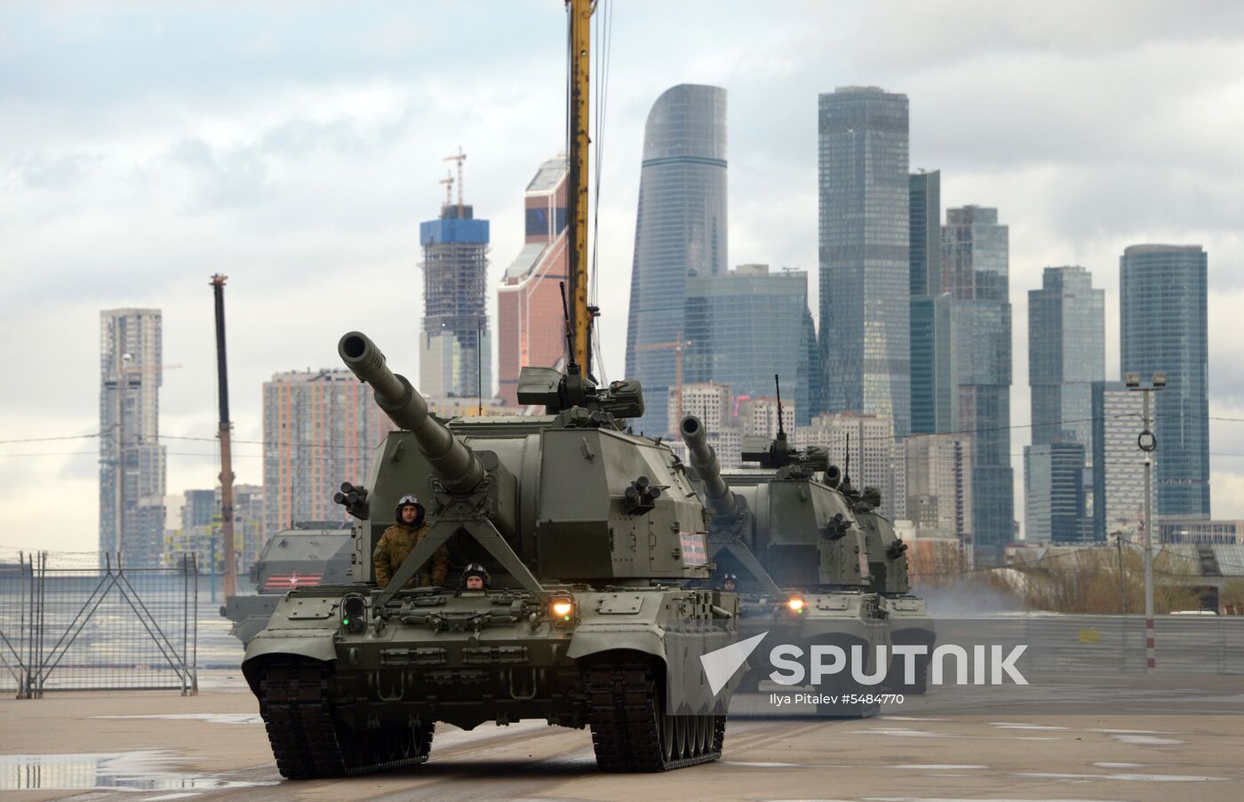 Victory Day parade rehearsal on Red Square