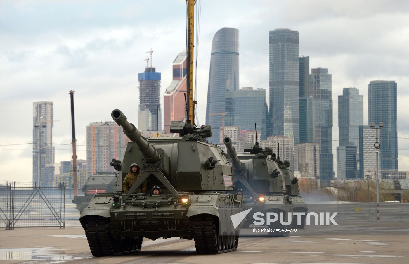 Victory Day parade rehearsal on Red Square
