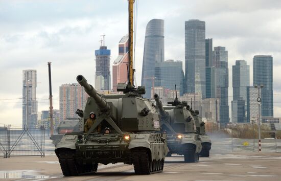 Victory Day parade rehearsal on Red Square