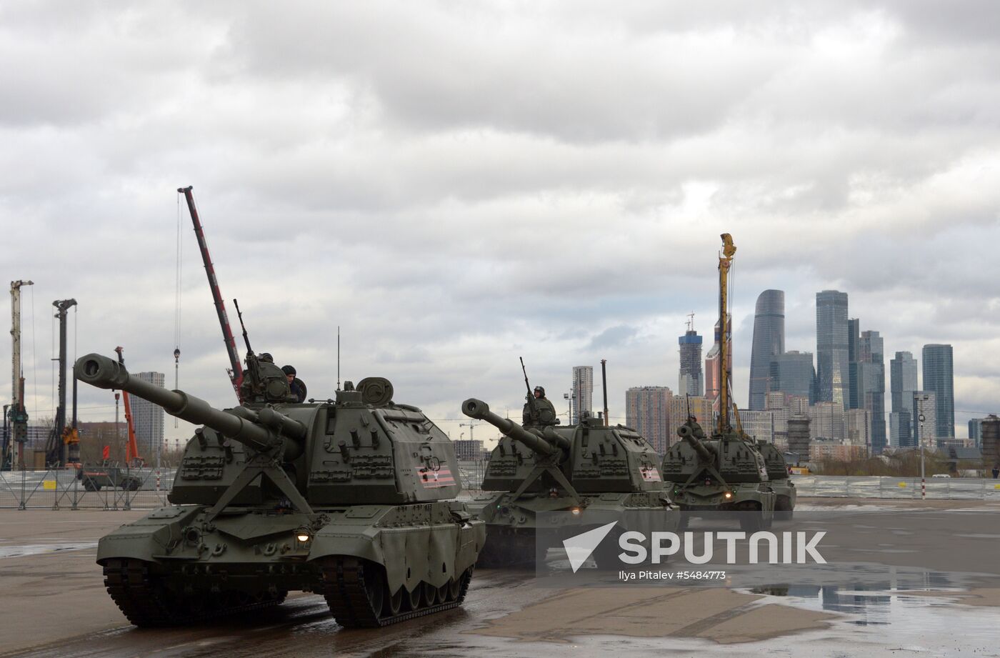 Victory Day parade rehearsal on Red Square