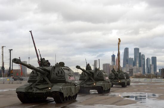 Victory Day parade rehearsal on Red Square