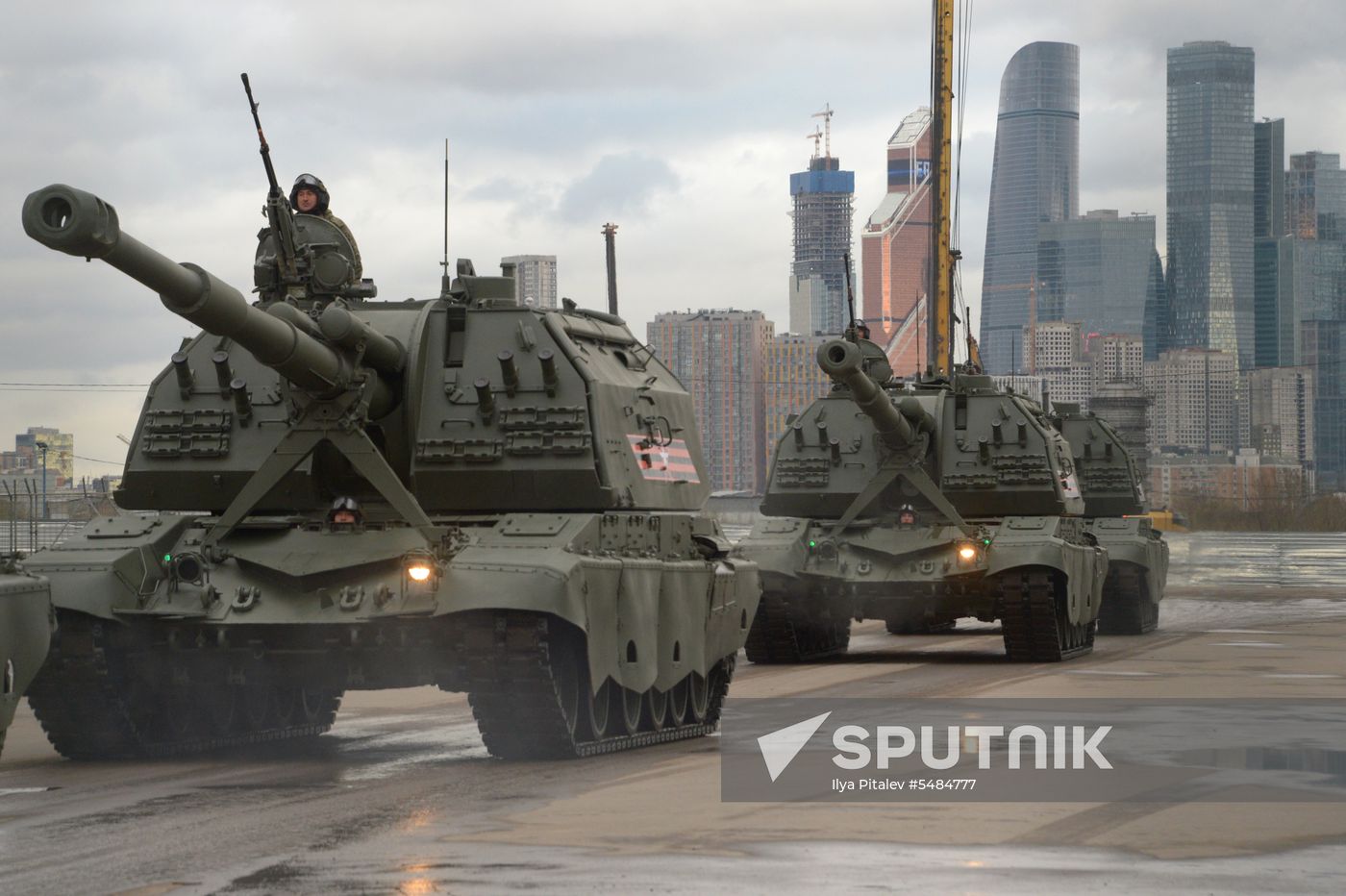 Victory Day parade rehearsal on Red Square