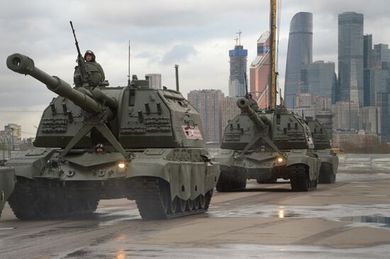 Victory Day parade rehearsal on Red Square