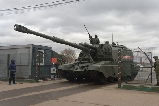 Victory Day parade rehearsal on Red Square