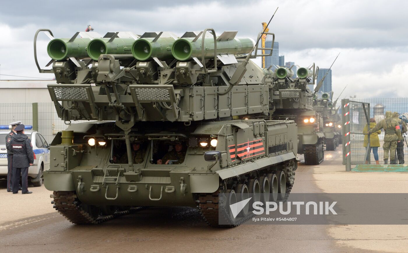 Victory Day parade rehearsal on Red Square