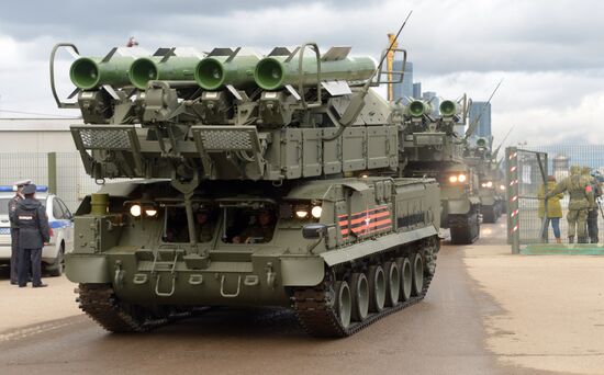 Victory Day parade rehearsal on Red Square