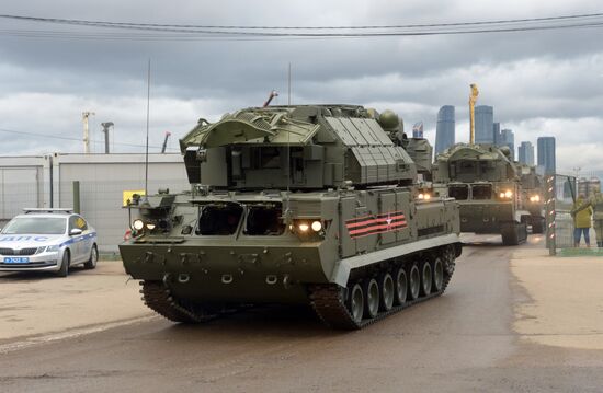 Victory Day parade rehearsal on Red Square